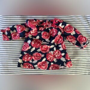 Gymboree Pink and Blue Floral Blouse